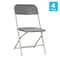 Flash Furniture 4PK Commercial Grade Gray Plastic Folding Chairs 4-LE-L-3-W-GY-GG - alternate 7